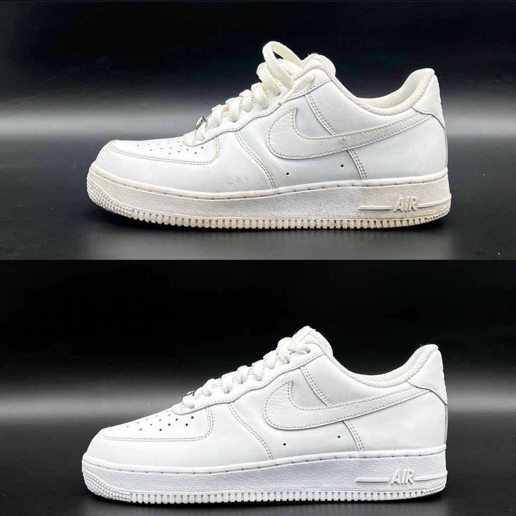 All white AF1s